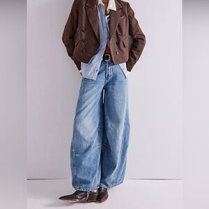 Wide-Leg Light Blue Jeans